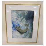 1129	FRAMED PAINTING OF TROUT 3 DIMENSIONAL SIGNED, APPOXIMATELY 15 IN X 20 1/4 IN