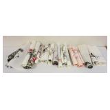 1131	LARGE LOT OF ASIAN WATERCOLORS, CHERRY BLOSSOMS, BIRDS, ETC