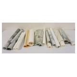 1132	LARGE LOT OF ASIAN WATERCOLORS, CHERRY BLOSSOMS, BIRDS, ETC