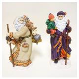 1142	LOT OF 2 PIPKA SANTAS POLISH FATHER CHRISTMAS & THE CHRISTMAS TRAVELER, APPROXIMATELY 10 1/2 IN