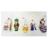 1148	CHRISTOPHER RADKO LOT ORNAMENTS, LOT OF 5, LARGEST IS APPROXIMATELY 6 IN
