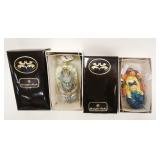 1159	CHRISTOPHER RADKO LOT CHRISTMAS ORNAMENTS, BATGIRL & MR FREEZE, APPROXIMATELY 6 1/4 IN