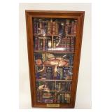 1179	3 FRAMED POTTERY CAT TRAYS, CLASSIC TAILS BY CHARLES WYSOCKI, EACH TRAY DEPICTING A CAT SLEEPIN