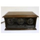 1181	ANTIQUE RADIO FADA CIRCA 1920, APPROXIMATELY 14 IN X 22 IN X 10 IN HIGH