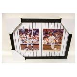 1205	SIGNED MICKEY RIVERS & WILLIE RANDOLPH PHOTOS FRAMED, APPROXIMATELY 17 IN X 24 IN, NO COA