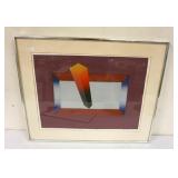 1208	MIDCENTURY MODERN SPACE PRINT TITLED A SPECIAL EDITION COMMEMORATING THE ATLAS CENTAUR ITELSAT 