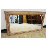 1218	BEVELED EDGED HANGING MIRROR IN ORNATE FRAME, APPROXIMATELY 32 IN X 55 IN