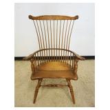 1221	DUCKLOE BROS. BENCH MADE FAN BACK WINDSOR CHAIR