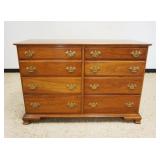 1224	STICKLEY SOLID CHERRY *EARLY AMERICAN*  DRAWER CHEST, APPROXIMATELY 53 IN X 20 IN X 36 IN H