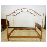 1227	STICKLEY SOLID CHERRY *EARLY AMERICAN* 4 POSTER CANOPY FULL SIZE BED, APPROXIMATELY 75 IN H