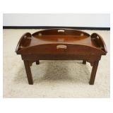 1230	SOLID BLACK CHERRY BUTLERS TABLE, APPROXIMATELY 33 IN X 21 IN X 18 IN, EACH DROP APPROXIMATELY 