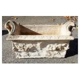 1238	TERRACOTTA TYPE PLANTER, LOSSES TO REVERSE EMBOSSED DESIGN, APPROXIMATELY 31 IN X 14 IN X 18 IN