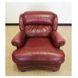 1241	HANCOCK & MOORE LEATHER RECLINER, WEAR TO LEATHER