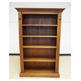 1255	PINE BOOKCASE WITH REEDED COLUMN FRONT, APPROXIMATELY 52 IN X 15 IN X 79 IN H