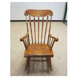1257	PAINT STENCILED MAPLE BOSTON ROCKER