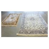 1276	2 PERSIAN RUGS, SOME STAINING, LARGEST APPROXIMATELY 6 FT X 9 FT