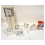 1296	MID CENTURY MODERN FRENCH LUCITE BATHROOM ACCESSORIES IN ORIGINAL BOXES