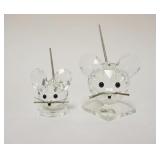 1008	SWAROVSKI CUT CRYSTAL FIGURINES OF MICE, LARGEST APPROXIMATELY FROM BASE TO TAIL 4 IN