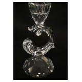 1013	SWAROVSKI CUT CRYSTAL CANDLESTICK, APPROXIMATELY 5 1/4 IN H