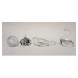 1016	GROUP OF ART GLASS AND CRYSTAL, INCLUDING CAITHNESS RING HOLDER, BACCARAT DOVE, LEAD CRYSTAL EG