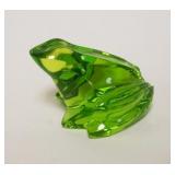 1017	BACCARAT GREEN GLASS FROG, APPROXIMATELY 1 1/2 IN H