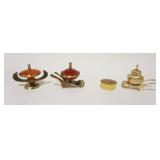 1019	GROUP OF 4 MINIATURE PILL/SACCHARINE BOXES, LARGEST APPROXIMATELY 3 IN H