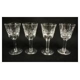 1046	WATERFORD LISMORE 4 CORDIALS, APPROXIMATELY  3 1/2 IN H