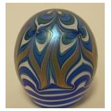 1080	ART GLASS SIGNED VANDERMARK PAPERWEIGHT, APPROXIMATELY 3 1/2 IN