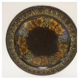 1122	NICE ANTIQUE 19TH CENTURY ROUND TIN TOLE PAINT DECORATED TRAY, APPROXIMATELY 20 IN