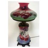 1147	VICTORIAN PARLOR LAMP, ELECTRIFIED, APPROXIMATELY 25 IN H