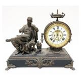 1152	ANSONIA VICTORIAN FIGURAL MANTLE CLOCK, APPROXIMATELY 15 IN H