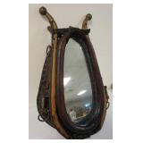 1161	LEATHER HORSE COLLAR MIRROR, APPROXIMATELY 19 IN X 31 IN