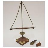 1162	LOT OF 2 MINIATURE WOOD WORKING PLANES, BLOCK PLANE AND BRASS BED PLANE, APPROXIMATLEY 2 IN LON