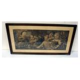 1166	VICTORIAN PRINT OF CHILDREN IN FOREST, APPROXIMATELY 16 IN X 33 IN