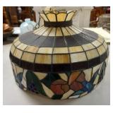 1168	STAINED GLASS HANGING DOME, APPROXIMATELY 20 IN X 15 IN H