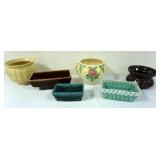 1169	LOT OF ASSORETED POTTERY PLANTERS AND SPITTOON