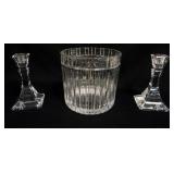 1175	LOT BACCARAT COVERED SUGAR BOWL AND ORREFORS BOWL, TALLEST APPROXIMATELY 6 IN H