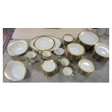 1197	GOLD RIMMED NORITAKE DINNERWARE, 86 PIECES
