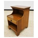 1222	SOLID CHERRY 1 DRAWER BEDSIDE STAND, DAVIS CABINET CO., APPROXIMATELY 21 IN X 20 IN X 28 IN H