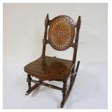 1230	VICTORIAN CHILDS ROCKING CHIAR *GARDNERS PATENT 1872* GLEN GARDNER NJ, APPROXIMATELY 24 N H