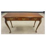 1240	SOFA TABLE WITH 1 DRAWER AND 2 FALSE, CHERRY FINISH, APPROXIMATELY 48 IN X 16 IN X 31 IN H