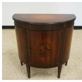 1246	CONTENTIAL WARDROBE HAVING 1 BEVELLED MIRROR DOOR OVER 1 DRAWER WITH 2 INSET MEDALION INLAID UR