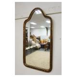 1273	HANGING MIRROR IN GILT FINISHED FRAME, APPROXIMATELY 21 IN X 38 IN