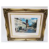 1081	FRAMED & MATTED SIGNED WATERCOLOR OF STREET SCENE, APPROXIMATELY 15 1/2 IN X 18 1/2 IN