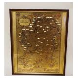 1087	FRAMED MAP *PICTORIAL PLAN OF IRELAND* APPROXIMATELY 17 1/2 IN X 21 1/2