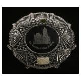 1129	WATERFORD LEAD CRYSTAL PLATE *THE GUILDHALL CITY OF BERRY* APPROXIMATELY 8 IN