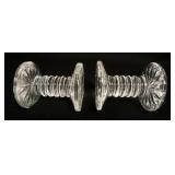 1131	WATERFORD LEAD CRYSTAL PAIR OF KNIFE RESTS, APPROXIMATELY 3 1/4 IN X 3 IN HIGH