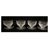 1141	WATERFORD LEAD CRYSTAL 4 PIECE LOT, FOOTED SHERBERTS, APPROXIMATELY 4 IN X 3 1/4 IN HIGH