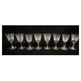 1142	WATERFORD LEAD CRYSTAL SET OF 8 CORDIALS, APPROXIMATELY 3 1/2 IN HIGH