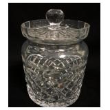 1153	WATERFORD LEAD CRYSTAL COVERED JAR, APPROXIMATELY 7 1/2 IN HIGH